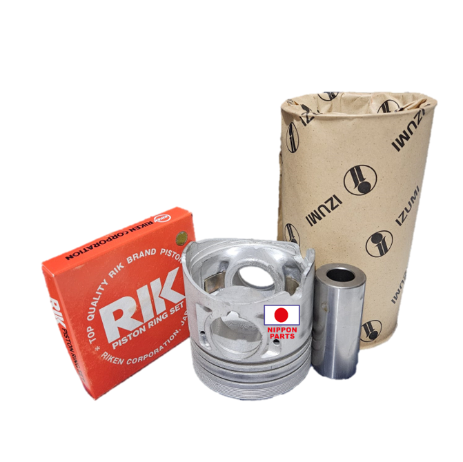 KIT COMPRESION PISTON, ANILLA Y CAMISAS TERMINADA  ISUZU 4JB1-T 0.50 IZUMI TAIWAN 8-94340-620-2 LKIS409304CA-T Camisa: Diámetro interno:92.5mm x Diámetro externo: 95mm Borde:101mm x Alto:183mm Pistón: Diámetro externo:93mm x Altura:92mm Pasador: Diámetro interno 18mm x Diámetro externo 34mm x Altura: 78mm