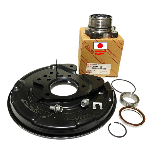 KIT MACERO TRASERO RH TOYOTA TUNDRA 2007-2010. ORIGINAL TOYOTA GENUINO USA 04002-4310C/42450-0C / 9 uds/ 1ud seguro del palier 45.5mm diám int x 52mm diám ext x 2 x 3 1ud reten del palier 65.5mm diám int x 78mm diám ext x 9 altura 1ud seguro 49mm diám int x 63mm diám ext x 20mm altura 1ud 1ud seguro 28x31x13x24x1 2uds Pernos 12mm 1ud 3mm 1ud rodamiento 49 diám int x 92 día ext x 12mm diám de cada orificio 474x70x70 1ud protector 100mm diám int x 380mm diám ext