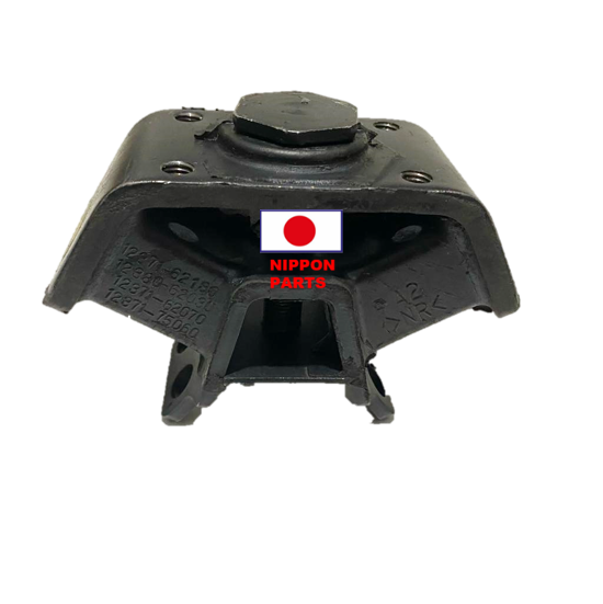 SOPORTE CAJA # 1 3RZFE RZN149/154 LAND CRUISER TOYOTA GENUINO JAPAN 12371-75060/ 122mm largo x 52.5m ancho x 82mm alto 4 orificios 7mm 30mm distancia 30mm rosca exterior