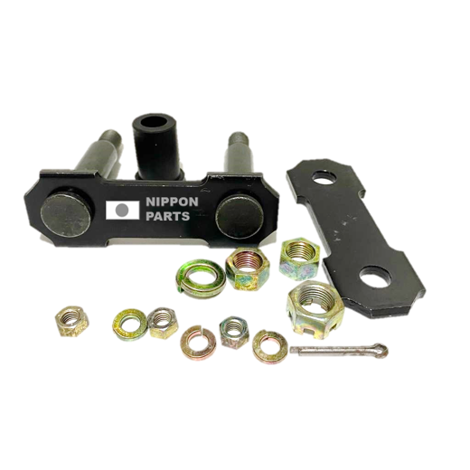 BALANCIN MUELLE GEMELO TRASERO TOYOTA HILUX CAMIONETA, 4-RUNNER DLX/SR5 2.4L/3.0L V6. ORIGINAL TOYOTA GENUINO JAPAN 04483-35040 / 1ud chaveta 4 seguros 3 tuercas pequeñas 3 tuercas grandes 108mm alto 126mm largo 42mm ancho 9mm diámetro del perno