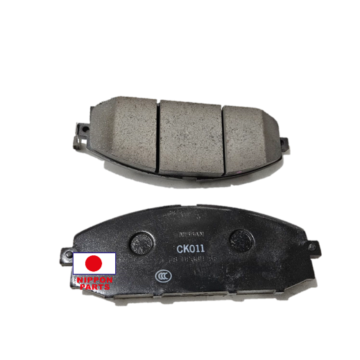 JGO PASTILLAS FRENO DELANTERA NISSAN PATROL VAGONETA TD48 98--2017. ORIGINAL NISSAN GENUINO JAPON D1060-VS43A/VC290/91 165mm x 61mm x 17mm