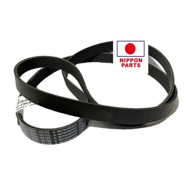 CORREA ELICOIDAL TOYOTA 1GR LAND CRUISER 2014 TOYOTA GENUINO JAPAN 99367-H2120/H2121/ 90916-02571/ 7PK2120