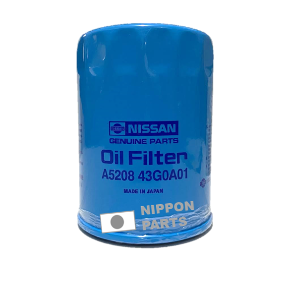 FILTRO ACEITE NISSAN QD32/TD/23/27/25/42/D22/D22G/D22SS/SY31/L16/20/LD. MODEL:VE24/Y61 AÑO 2004--. ORIGINAL NISSAN GENUINO JAPAN A5208-43G0A-01/ 18mm diámetro interno x 97mm diámetro externo x 131mm alto