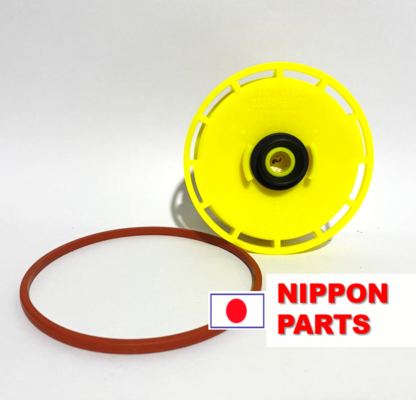 FILTRO DIESEL TOYOTA LAND CRUISER 1HZ,1VD-FTV 2008--LEXUS LX450D. ORIGINAL TOYOTA GENUINO JAPAN 23390-51070 2uds orring 5x105 y filtro 11x22x32x98x80x46