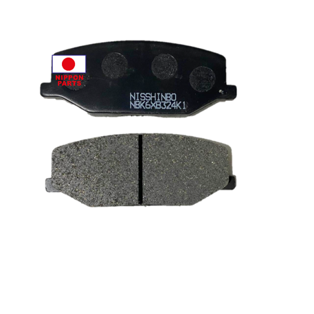 JGO PASTILLAS FRENO DELANTERA SUZUKI JIMNY 10-- SJ410/SJ413. NISHIMBO JAPAN. 55200-70AA0/81A31 PF-9118/HP902N/AFP89 Ancho:15mm x Alto:42mm x Largo:110.5mm