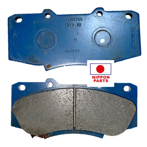 JGO PASTILLAS FRENO DELANTERA TOYOTA HILUX 2TR 4X4 2011-2014. ORIGINAL TOYOTA GENUINO TAILANDIA 04465-0K340/YZZR5-- 67x143