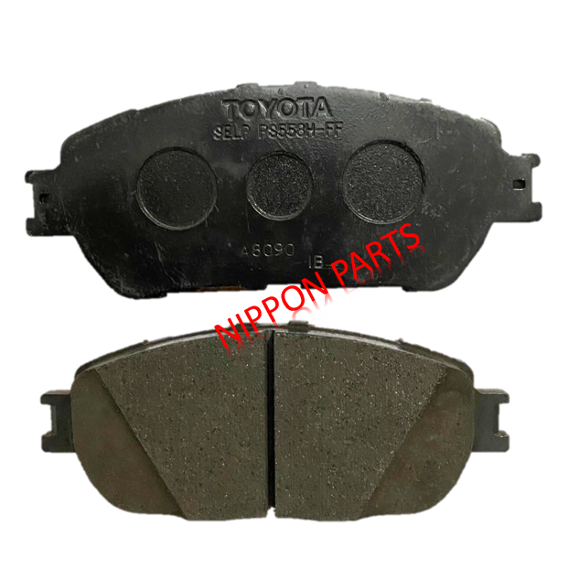 JGO PASTILLAS FRENO DELANTERA TOYOTA TACOMA 2005-2010 1GR 4X2 2.7L.  ORIGINAL TOYOTA GENUINO USA 04465-04080/ 58.5x142.8