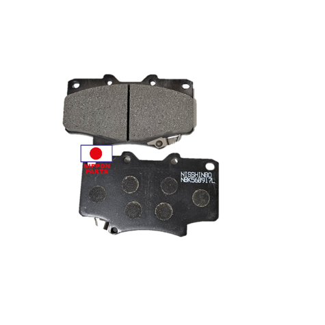 JGO PASTILLAS FRENO DELANTERA VAGONETA TOYOTA LAND CRUISER HDJ80. 90-98 2TR 2006 TOYOTA HILUX NISHINBO JAPAN 04465-60020 PF-1242  Ancho:15mm x Alto:72mm x Largo:119mm