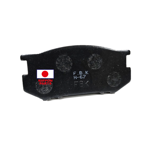 JGO PASTILLAS FRENO TOYOTA COROLLA 4K FBK  JAPON 04491-12120/12161 H-67 Ancho:14mm x Alto:48mm x Largo:107mm