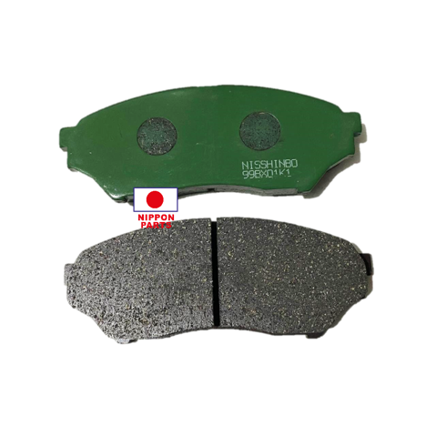 JGO PASTILLAS TRASERA MITSUBISHI MONTERO IO 00--; Y P/VAGONETA LAND CRUISER H51A-56/53/58A/H76. NISSHINBO JAPAN MR-475453 PF-3417 Ancho:16mm x Alto:47mm x Largo:123mm