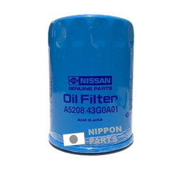 [35874] FILTRO ACEITE NISSAN QD32/TD/23/27/25/42/D22/D22G/D22SS/SY31/L16/20/LD. MODEL:VE24/Y61 AÑO 2004--. ORIGINAL NISSAN GENUINO JAPAN A5208-43G0A-01/ 18mm diámetro interno x 97mm diámetro externo x 131mm alto