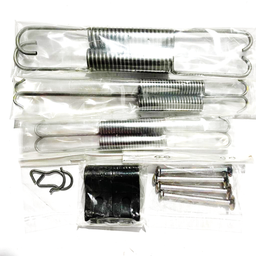 [31147] JGO DE RESORTES DE FRENO TRASERO TOYOTA HILUX. ORIGINAL TOYOTA GENUINO MALASIA 04942-0K130/ Total 16 Uds/ 2uds Resortes140x10 2uds Resortes 120x10 2uds Resortes 145x14 4uds Clavos 45mm de largo 4uds Planchas seguro patin 33x16 2uds Seguro 22mm
