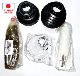 [28860] JGO GUARDAPOLVO TRICETA TOYOTA LAND CRUISER/PRADO,4RUNNER 03-09/FJ CRUISER. ORIGINAL  TOYOTA GENUINO JAPAN 04427-60140/1/2/60180/ 2uds seguros 2 abrazaderas grandes y 2 abrazaderas pequeñas 2 grasas 32mm diámetro interno x 102mm diámetro externo x 112mm alto x 55mm x 81mm x 89mm / 32mm diámetro interno x 107mm diámetro externo x 130mm alto