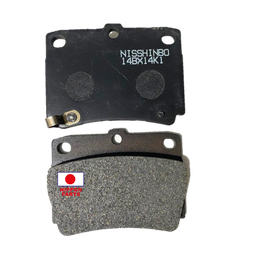 [24109] JGO PASTILLAS TRASERA VAGONETA MITSUBISHI MONTERO 97--- DELANT.CAMIONETA L200 99--; Y DELANTERA P/CAMIONETA L200 99--.  NISHINBO JAPAN MR-389575 PF-3391 Ancho:15mm x Alto:59mm x Largo:79mm