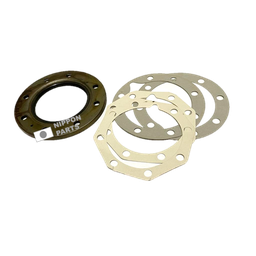 [16291] JGO RETENES DE BOLA TOYOTA LAND CRUISER 69-92 FJ4,6/62/55. BJ4/60. HJ45/6.HILUX/4RUNNER 78-04 LN/YN/RN/VZN/KZN/. ORIGINAL TOYOTA GENUINO JAPAN 04434-60070/ 8Pza 5 empaquetaduras 2 arandelas reten 92mm diámetro interno x 155mm diámetro externo x 8mm alto 9 huecos 10mm diámetro 1hueco pequeño