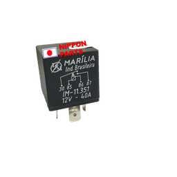 [9079] RELAY AUXILIAR 4 TERMINALES 12V- 40A C/SOPORTE  MARILIA BRASIL IM-11351