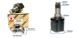 [31157] TRICETA RH/LH TOYOTA HILUX 2TR/1KD/2KD TOYOTA GENUINO TAILA 43040-0K010 /Diám. rodillo trípode 48.3 Núm. de dientes 29 / Diám 95mm x Diám de junta tórica 47mm x 32 x 32.5