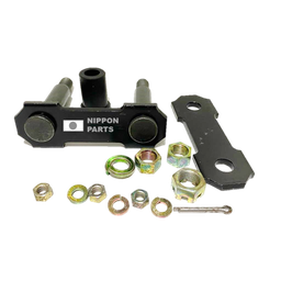 [5282] BALANCIN MUELLE GEMELO TRASERO TOYOTA HILUX CAMIONETA, 4-RUNNER DLX/SR5 2.4L/3.0L V6. ORIGINAL TOYOTA GENUINO JAPAN 04483-35040 / 1ud chaveta 4 seguros 3 tuercas pequeñas 3 tuercas grandes 108mm alto 126mm largo 42mm ancho 9mm diámetro del perno
